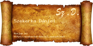 Szekerka Dániel névjegykártya